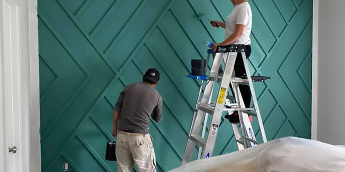 painting a textured accent wall